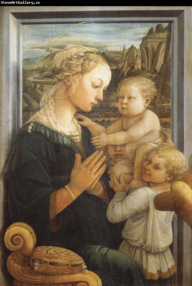 Fra Filippo Lippi Madonna and Child with Two Angels